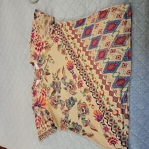 EUC Johnny Was Zaki crew neck top sz XL